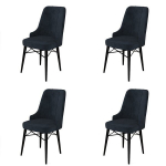 4 tooli komplekt Asir Pare, hall/must