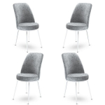 4 tooli komplekt Asir Dexa, hall/valge