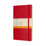Moleskine Classic L line m&auml;rkmik, pehme k&ouml;ide, punane