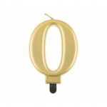 K&uuml;&uuml;nal number 0, 8 cm, kuldne v&auml;rv