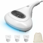Tolmuimeja Madratsipuhastaja, Tekstiilist madratsitolmuimeja UV-steriliseerimisvalgusega, Ilma kotita, Pestav HEPA-filter, Kaabliga