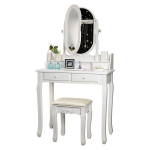 Kosmeetikalaud KS150-D koos pehme tooliga, elevandiluu