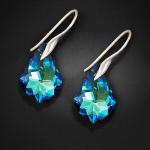 Naiste h&otilde;bedased k&otilde;rvar&otilde;ngad DiamondSky "Baroque IV (Bermuda Blue)" Swarovski kristallidega