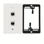 Cat6 v&otilde;rgukaabel topeltava pistikupesa koos kinnitusega kaabli&uuml;hendus.