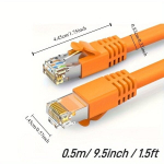 Ethernet Kaabel Cat6 Gigabit Kiire 1000Mbps Interneti Kaabel RJ45 Varjestatud V&otilde;rk LAN Juhe Arvutile PS4 PS3 Xboxile., Oranžinė