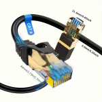 Kiire Cat 8 Ethernet-kaabel - kuldse Rj45 pistikuga, sise-/v&auml;litingimustes kasutamiseks m&auml;ngimiseks., 3,28 pėdos / 1 m