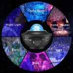 Star projektor &Ouml;&ouml;valgusti Ocean Wave Ceiling LED Starry Sky Light Decor J&otilde;ulukingitus roheline