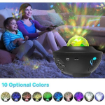 Star projektor, Galaxy projektor kaugjuhtimispuldiga, kolm &uuml;hes &ouml;&ouml;valgusprojektor LED udukoguga