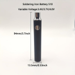 1tk, 510 Keere Aku 900mAh USB Laadimisp&auml;isega, reguleeritav Pinge, &uuml;hilduv Kuuma T&ouml;&ouml;riistaga., Sidabrinis