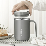 Klaasid, tassid, kannud, 500 ml Grey Travel Coffee Cup, 304 SS, kaas, &otilde;led, vaakumisolatsiooniga