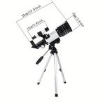 Teleskoop koos monteeringuga, valge, 70 mm, Baltas