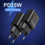 2-Pakk 25W USB-C Kiirlaadija, Euroopa Pistik, Reisi Adapter, PD25W.
