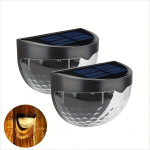 6/4/2 komplekti P&auml;ikesepatareidega Aiavalgustid Terrassile Seinavalgustid &Otilde;ue Dekoratiivne Valguslamp., Black Shell &scaron;ilta &scaron;viesa
