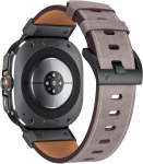 Yijule nahast kellarihm, mis &uuml;hildub Galaxy Watch Ultra 47 mm, vastupidav nahast kellarihm Galaxy Watch Ultra 47 mm meeste naiste helehalli-must pandlaga