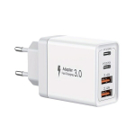EU pistik 20W USB-C seinakohv, 4-pordi kiirlaadija.