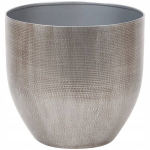 &uuml;mmargune metallist lillepott tuhahall soonikuga riputatud 16x14,5 CM