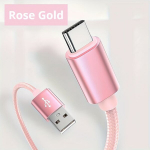 USB Type C Kaabel Kiire Laadimine Andmekaabel Samsung, Redmi, Iphone 15 OnePlus Mobiiltelefonidele., Rose Golden