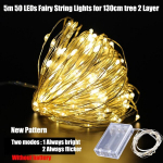 130cm/160cm &Otilde;hupalli Aluspuu ja Dekoratiivsed Muinasjutulambid Peo S&uuml;nnip&auml;eva Pulma Kaunistus, 5 m / 16,4 pėdų 50 LED lemputės