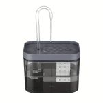 Kassipoegade Veefontaan USB V&otilde;imsusrežiimiga, &Uuml;li-Vaikne Automaatne Joogijaotur, Skaidrus pilkas dangtelis