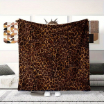 &Uuml;lipehme Leopardimustriga Flanellist Pleed - Hubane ja Mitmek&uuml;lgne., 130*150cm