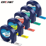 5-Pack IDREAMIT Plastlint Dymo LetraTag &Uuml;hilduv 12mm