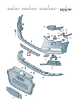 AUDI A3 S3 17-20 esip&otilde;randakate keskgrill Satin Black Genuine 8V3807647B9B9
