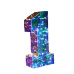 Glam Stiil LED T&auml;hed ja Numbrid - USB ja Patarei, V&auml;rviline Dekoratsioon Pulmadeks ja Pidustusteks, 1