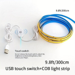 3.0 meetrine USB LED valgusriba kleebisega, USB 118.1in/3m &Scaron;iltai balta