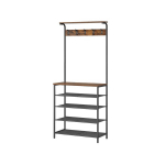 Riidepuu, VASAGLE, 31.5 x 68 x 183.5 cm, Vintagepruun-must.