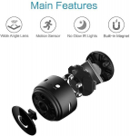 Juhtmeta WiFi-kaamera minikaamera HD 1080p &ouml;&ouml;n&auml;gemine aktiveeritud A9