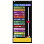 P&auml;evarutiini Klassiruumi Kalender-31 Kaardid + 10 T&uuml;hja Kaarti-13 Taskut + 1 Hoiutasku 45.72cm X 129.54cm Kollane., Juoda