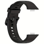 Sportlik silikoonrihm turvalise pandlaga Huawei Watch Fit 3 jaoks variant-102834, Juoda