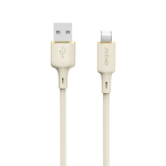 Tugevdatud USB-A - Lightning kaabel iPhone, 5A, 1m, beež