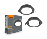 Sisseehitatud lamp GX53 Videx, must, 2 tk