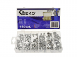 Gecko 150 tk. alumiiniumist needimutrite komplekt, erinevad suurused