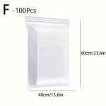 100tk Plastikust Lukk-kotid, L&auml;bipaistvad Toidukotid, 16x24 (100 vnt.)