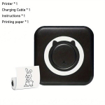 Mini Printer Kaasaskantav Tasku Printer, Tintivaba Fotoprinter Nutitelefonile IOS/Android., juodas