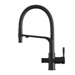 K&ouml;&ouml;gisegisti kolmesuunaline veefiltrile kraan Granitan Malta, must