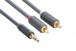 UGREEN 2 x RCA -kaabel, 3,5 mm, 2 m, must, AV102