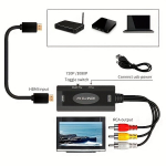 RCA AV Konverter 1080P Video Audio Adapter PAL/NTSC jaoks TV/PC/PS3/Xbox.