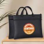Retro Tekstiga Tr&uuml;kise Paks Kandev Dokumendikott Koosoleku Kontori Infokott &Auml;rikohver