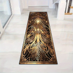 Luksuslik Kuldne Lillekristall Samet Jooksuvaip - 6Mm Paksune, 50x120 cm / 19,6x47,2 colio