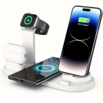 Juhtmevaba Laadija Kiirlaadimine Sobib IPhone/iWatch/AirPods, Baltas