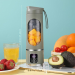 YAOWITHSU kaasaskantav blender LED-ekraaniga - 450ml USB-laetav mahlapress smuutidele ja v&auml;rskele mahlale., Žalias
