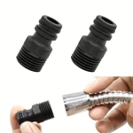 4tk PVC plastist spiraalne vooliku adapter - Universaalne 1/2 BSP kiire &uuml;hendus kraani liitmik aiakastmiss&uuml;steemidele ja kodu veevooliku parandamisele.