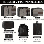 7tk/set Reisi R&otilde;ivaste Korraldaja Kotid, Pagasi Kott., Juoda