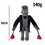 Skibidi Tualett Titan Clockman T&auml;iendus Plushie Titan Compute Man Drillman Plush Kaamera_Almond