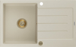 Graniidist k&ouml;&ouml;givalamu Mexen Bruno koos sifooniga, Beige+Gold, 795 x 495 mm