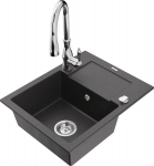 Graniidist k&ouml;&ouml;givalamu Mexen Enzo koos segisti ja sifooniga, Black granite+Chrome