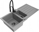 Graniidist k&ouml;&ouml;givalamu Mexen Andres koos segisti ja sifooniga, Grey+Black